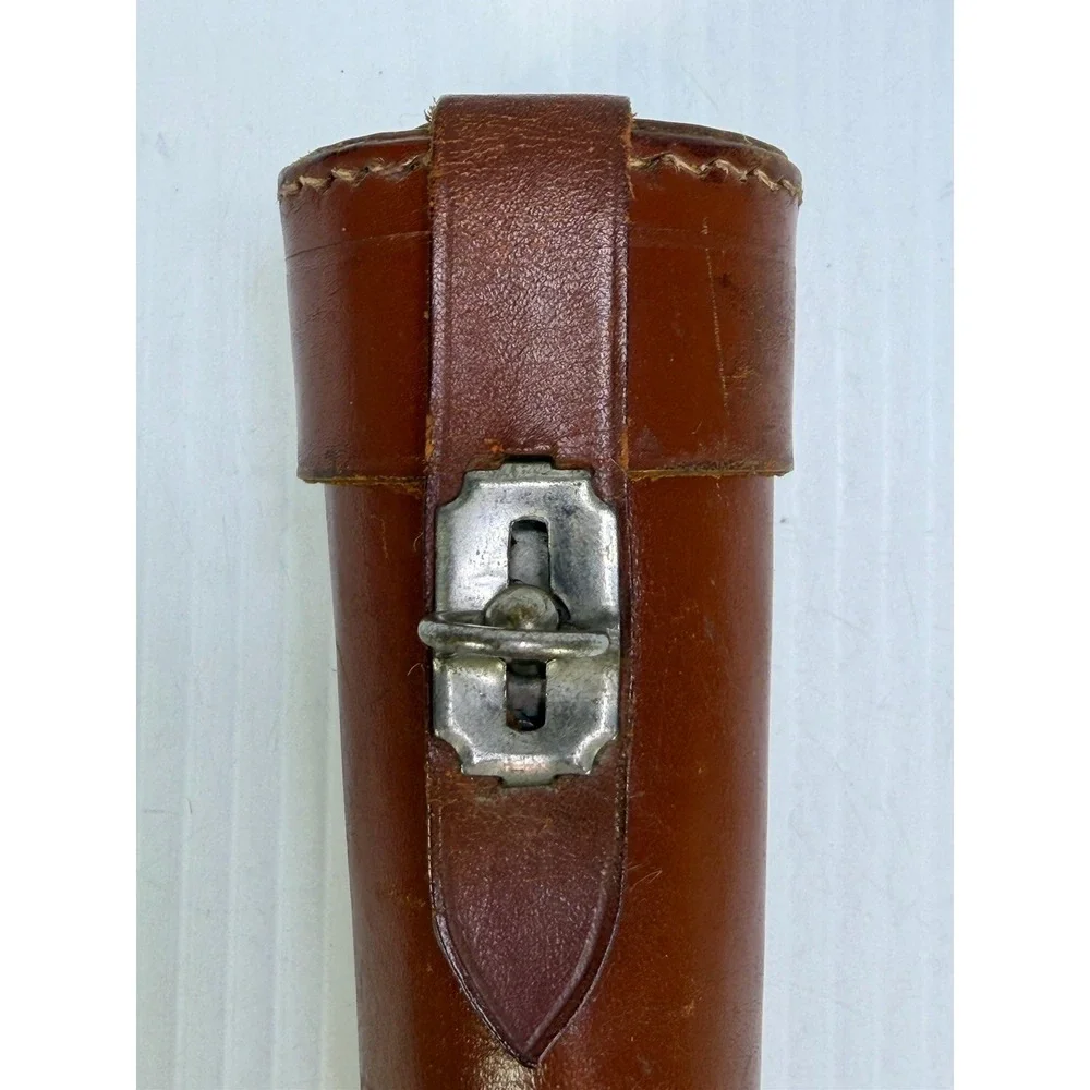 Antique EDLA DEPOSE Extending Camera Brass Tripod Leather Field Carrying Case